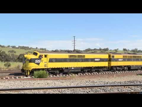 ARTC Ballast Train with SSR locomotives GM27 & S317 (5/11/2010) - PoathTV