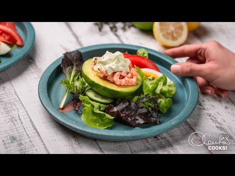Olenka Cooks Recipe | Shrimp-Stuffed Avocado