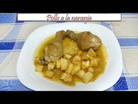 Pollo a la naranja con refresco