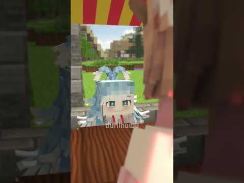 Moment Kobo buy Risu takoyaki |  Minecraft Hololive Animation
