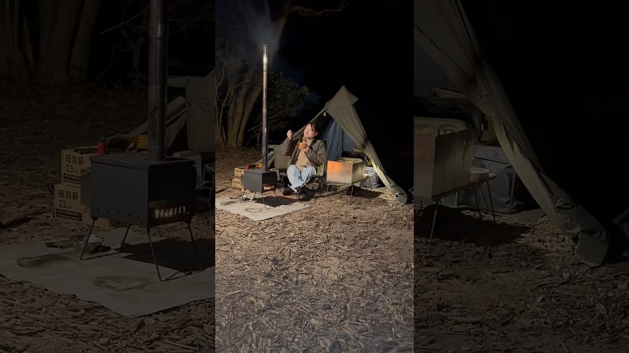 蒸籠と薪ストーブで癒しのキャンプ #camping