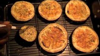 Low Carb Eggplant Bites Recipe-Mini Pizza