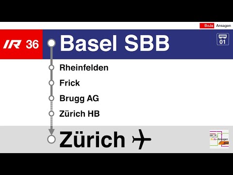 SBB Ansagen | IR36 Basel SBB - Zürich Flughafen | BoJa Ansagen