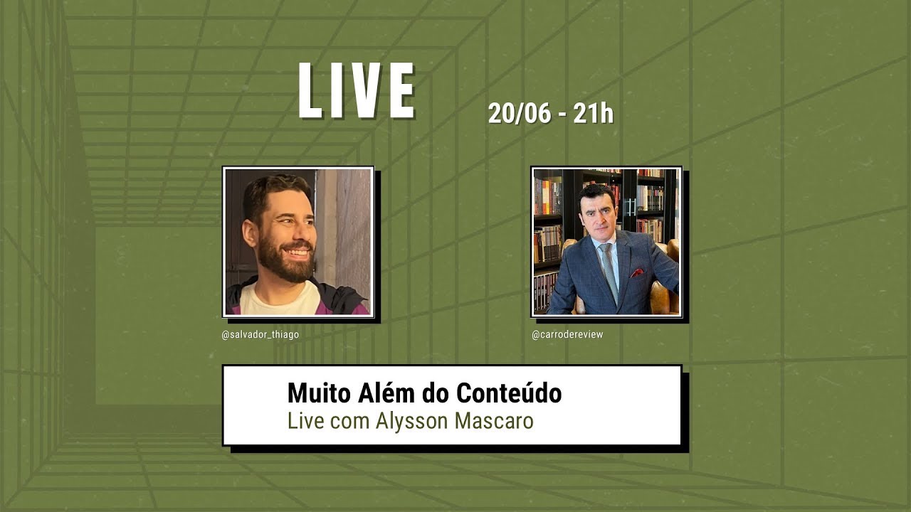 Muito Além do Conteúdo - Live com Alysson Mascaro