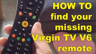 Find your missing Virgin TV V6 remote - play hide and seek with your TiVo remote control