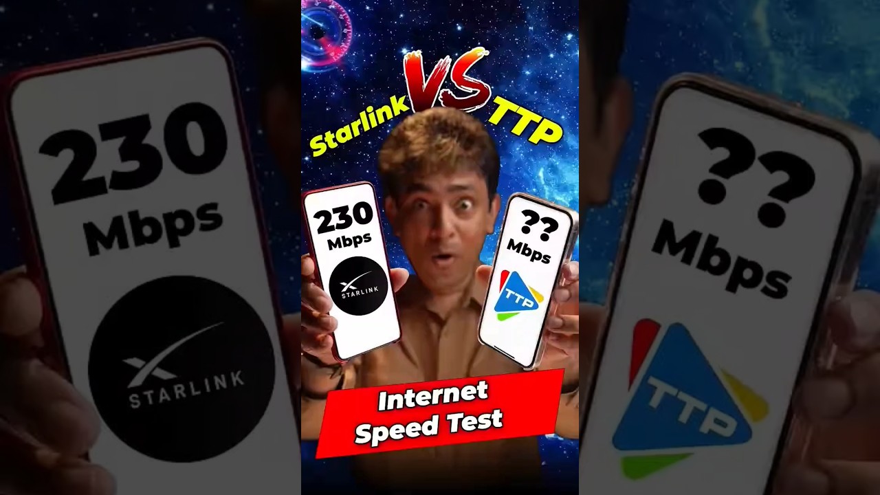 Speed test:Starlink vs TTP.#part1 #tech #shorts #internetspeedtest #starlink #technews #funny #speed