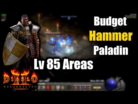 Budget Hammer Paladin Gameplay Level 85 Areas - Hammerdin Diablo 2 Resurrected 1440p
