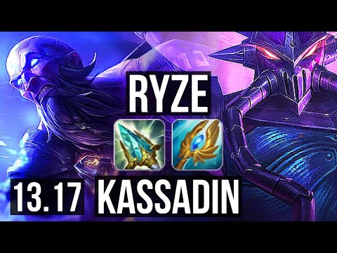 RYZE vs KASSADIN (MID) | 2.6M mastery, 300+ games, 6/3/10 | NA Master | 13.17