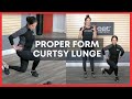 How to do Curtsy Lunge & Curtsy Lunges with Weights (Proper Form to AVOID INJURIES)