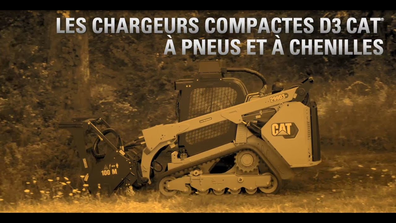 Chargeur compact rigide et chargeuse à chaînes compacte Cat® sérieD3| En action