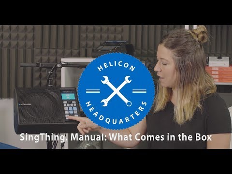 SingThing Manual E1: What Comes In The Box