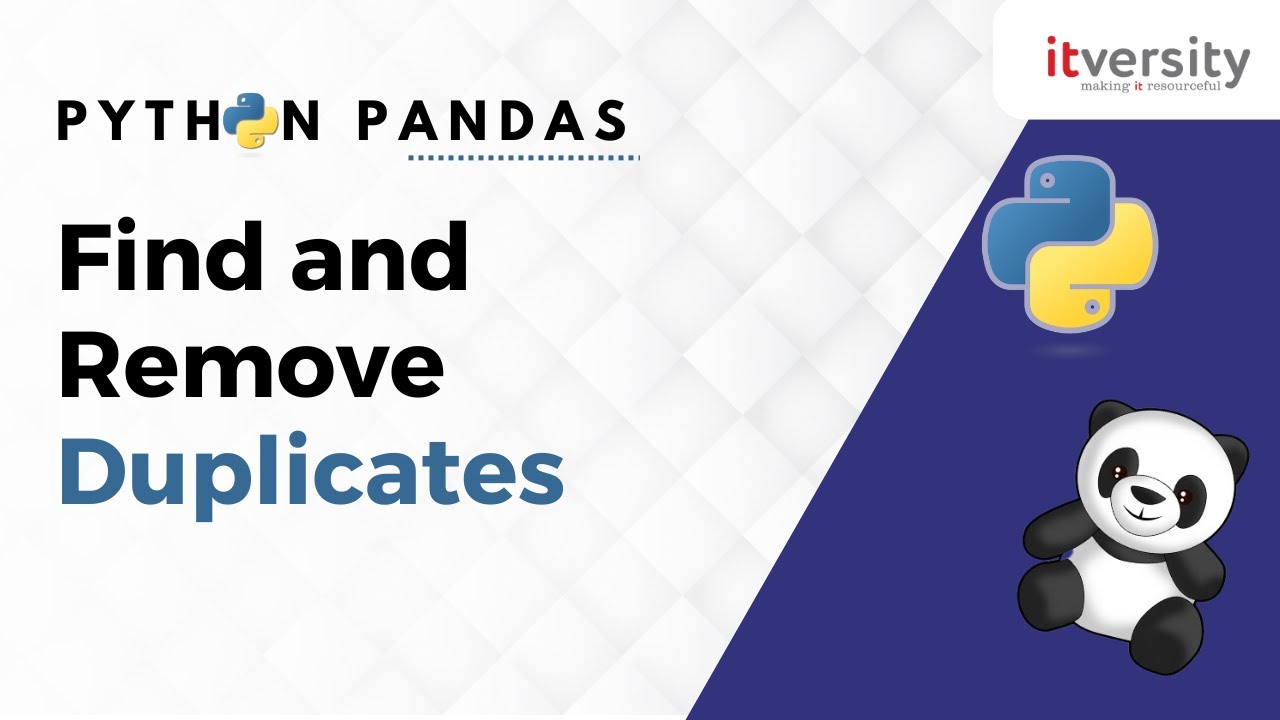 Find and Remove Duplicates in Pandas DataFrames | Python Pandas for Data Engineering