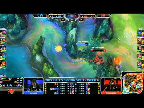 Early 'Catfight' in the Jungle First Blood - CW vs SK Game 1 (EU LCS Spring 2015)