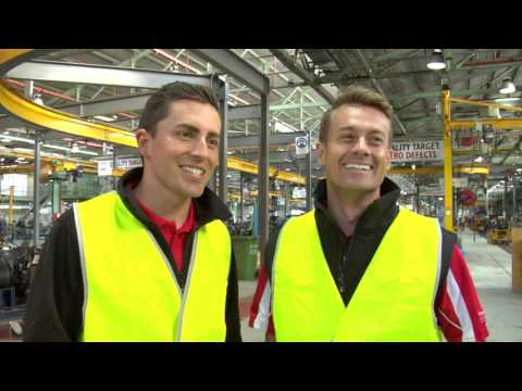 Tony D’Alberto and Grant Denyer at Iveco Dandenong