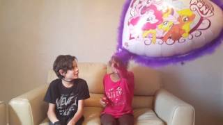 Kamari and Andrew helium challenge