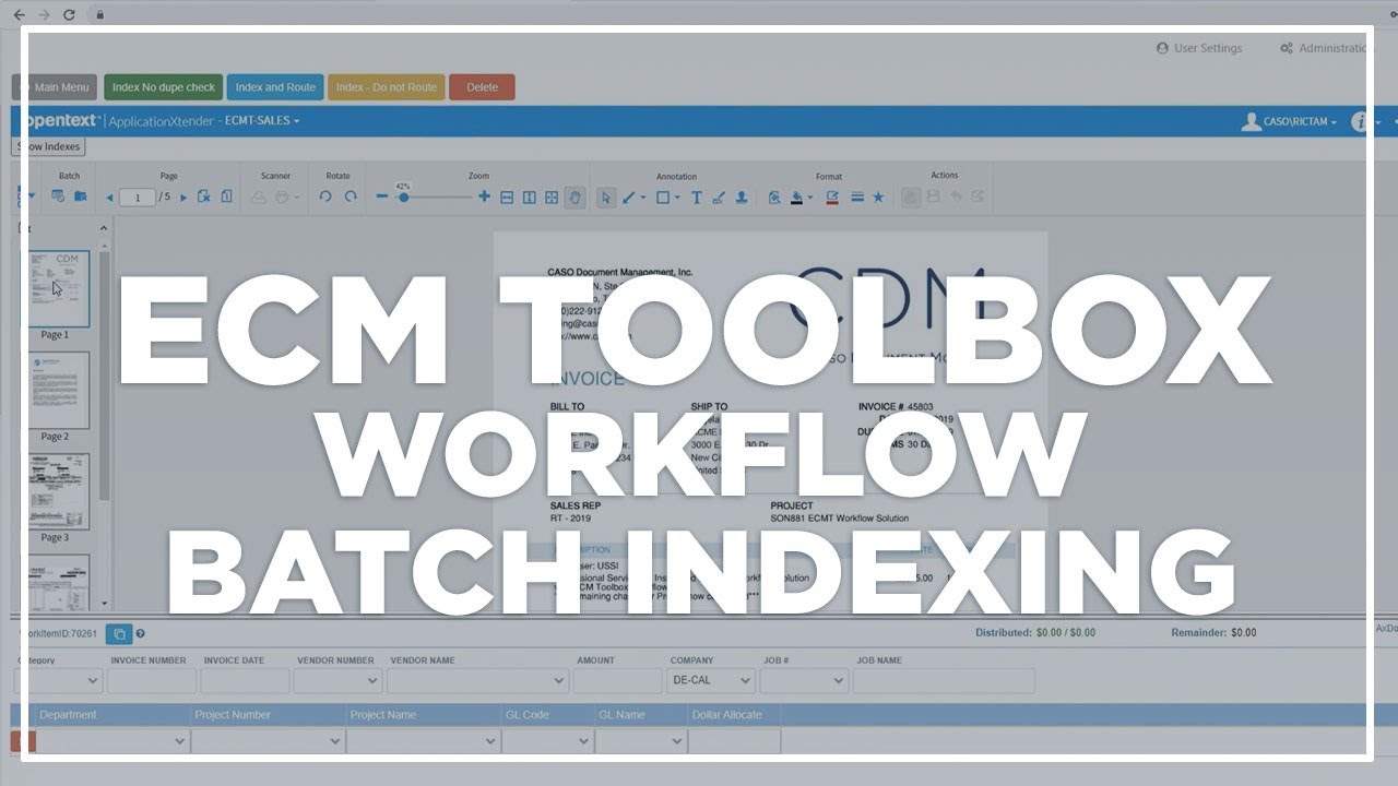ApplicationXtender Batch Indexing - ECM Toolbox