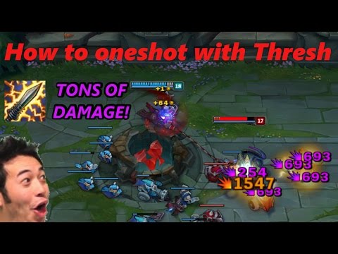 HOW TO ONESHOT WITH THRESH!!! (Full AD/Crit Thresh TUTORIAL)
