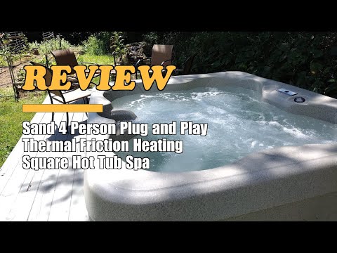 Sand 4 Person Plug & Play Thermal Friction Heating Square Hot Tub Spa - Review