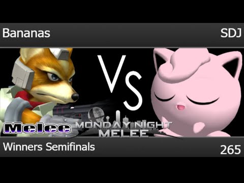 MNM 265 - BBC | Bananas (Fox) vs SDJ (Jigglypuff) Winners Semifinals - Melee