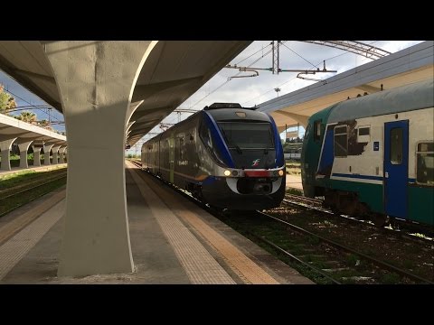 Arrivo e partenza a Cosenza del treno regionale 12729/3746 "Sibari-Sapri"