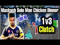MaxKash Solo Man Chiken Dinner In Pmpl Arabia Finals #MaxKash 1v3 Clutch on Gunz ESports