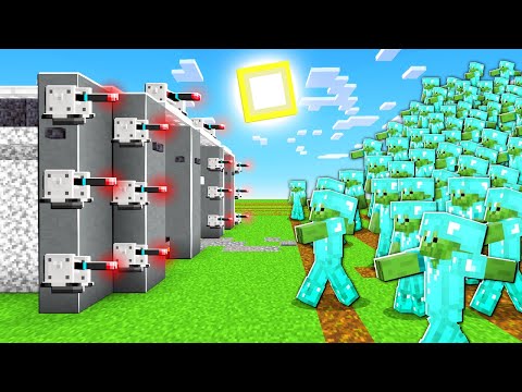 STEEL BUNKER vs 1,000 DIAMOND ZOMBIES In Minecraft!