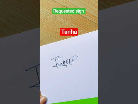 Tahira name signature style #T signature style #Tahira name style