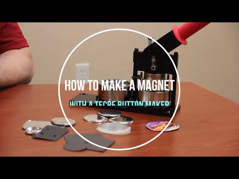 Part of a video titled How to Make a Magnet with a Tecre Button Maker - YouTube