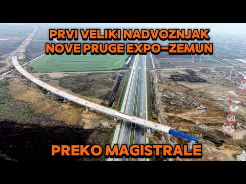 NAPRAVLJEN NOVI ZELEZNICKI NADVOZNJAK PREKO MAGISTRALE NBG-SURCIN,PRUGA KRECE KA SURCINU NA DVA DELA