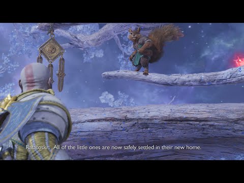 Ratatoskr's Reaction On Kratos Brought Dragon Nidhogg Babies Back - God of War: Ragnarök