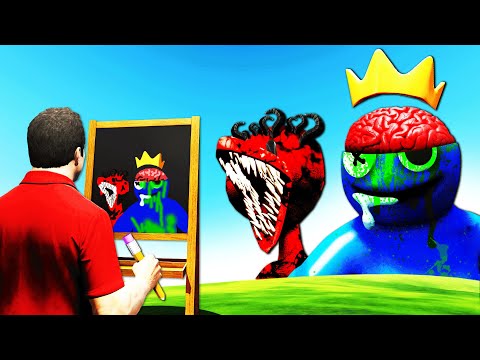 Drawing CURSED RAINBOW FRIENDS In GTA 5
