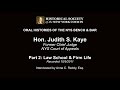 The Oral History Of The Hon Judith S Kaye Part 2