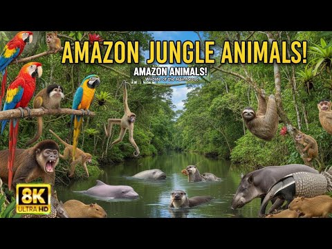 Animals of Amazon 4K - Animals That Call The Jungle Home|Amazon Rainforest |Scenic Relaxation Film
