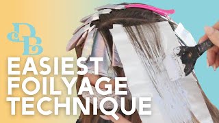 foilyage technique on brunette hair (QUICK & EASY!)