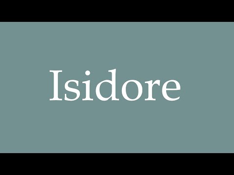 How to Pronounce ''Isidore'' Correctly in French
