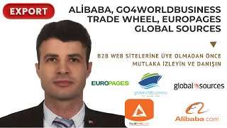 B2B Pazaryerlerinde Satışa Başla! Alibaba, Go4worldbusiness, Trade Whe