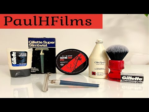 Gillette Super Slim Twist | Barrister and Mann Shaving Soap Spice