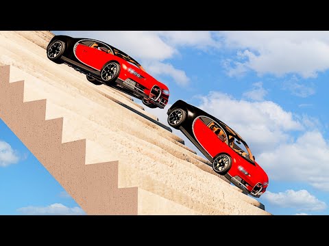 Cars vs Stairs From Heaven - BeamNG.Drive