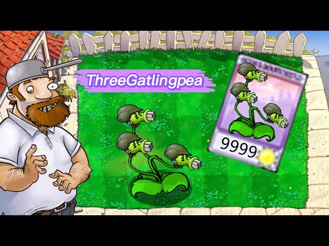 PVZ1 discover: ThreeGatlingpea ❗❗❗ - HARD MODE MOD PvZ Plus pvz funny moments