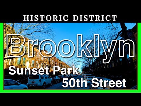 Brooklyn, New York【Sunset Park 50th Street Historic District】2021 Walking Tour, Travel Guide【4K】