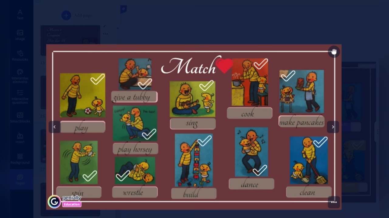 Tutorial on Genially (Matching pairs): Promo