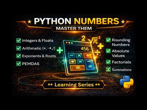 Python Numbers Math Tutorial Python Basics For Beginners Integers Floats Exponents More