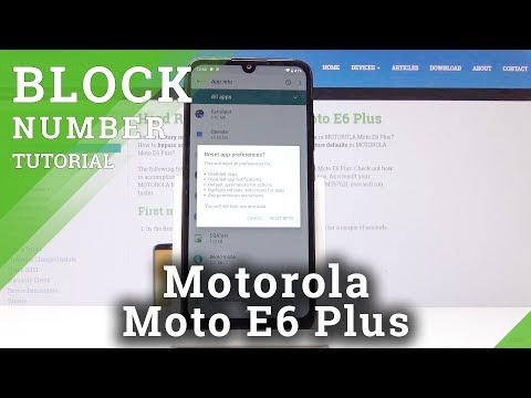How to Reject Number in Motorola Moto E6 Plus - Number Blacklist