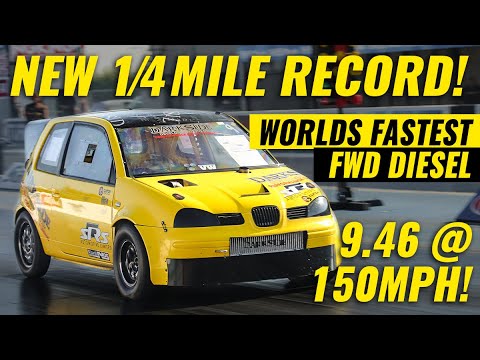 NEW 2019 FASTEST FWD DIESEL RECORD!!! 9.46 @ 150MPH - DARKSIDE DEVELOPMENTS 2.0 TDI SEAT AROSA