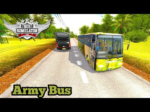 Army Bus Driving⬛Forest Road in Bus simulator Indonesia🇮🇳🇮🇳🇮🇳🇮🇳