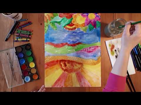 ANAOKULU, İLKOKUL, ORTAOKUL - GÖRSEL SANATLAR -SULU BOYA MANZARA RESMİ - 20.04.2020