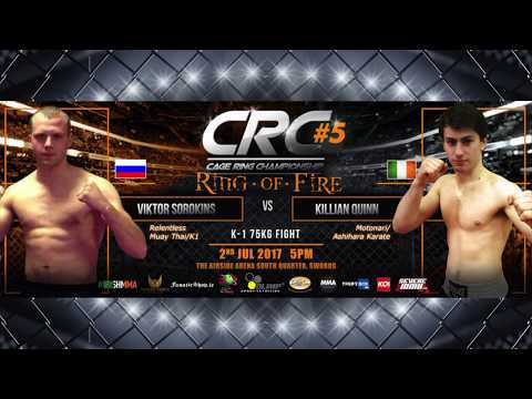 CRC 5 K-1 75kg fight Viktor Sorokins (Relentless Team) Vs Killian Quinn (Motonari Team)