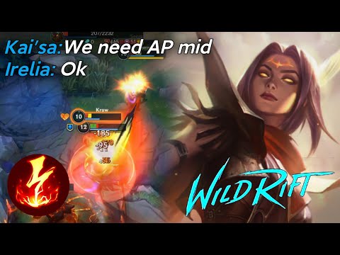 Full Ap Irelia Mid with ELECTROCUTE RUNES? | WILD RIFT (BUILD & RUNES)