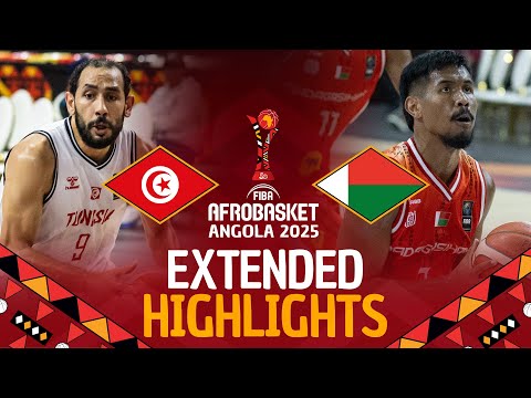 Tunisia 🇹🇳 vs Madagascar 🇲🇬 | Extended Highlights | #AfroBasket 2025