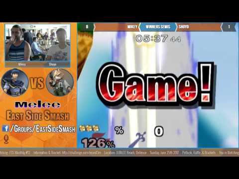 ESS Monthly #13: Mikey (Marth) vs Shoyo (Fox) - Winners Semifinals - Melee